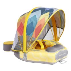   Mambobaby ProSwim Colorfish  sárga baba jetski, UPF50+ árnyékolóval, borulásgátló lábtartóval